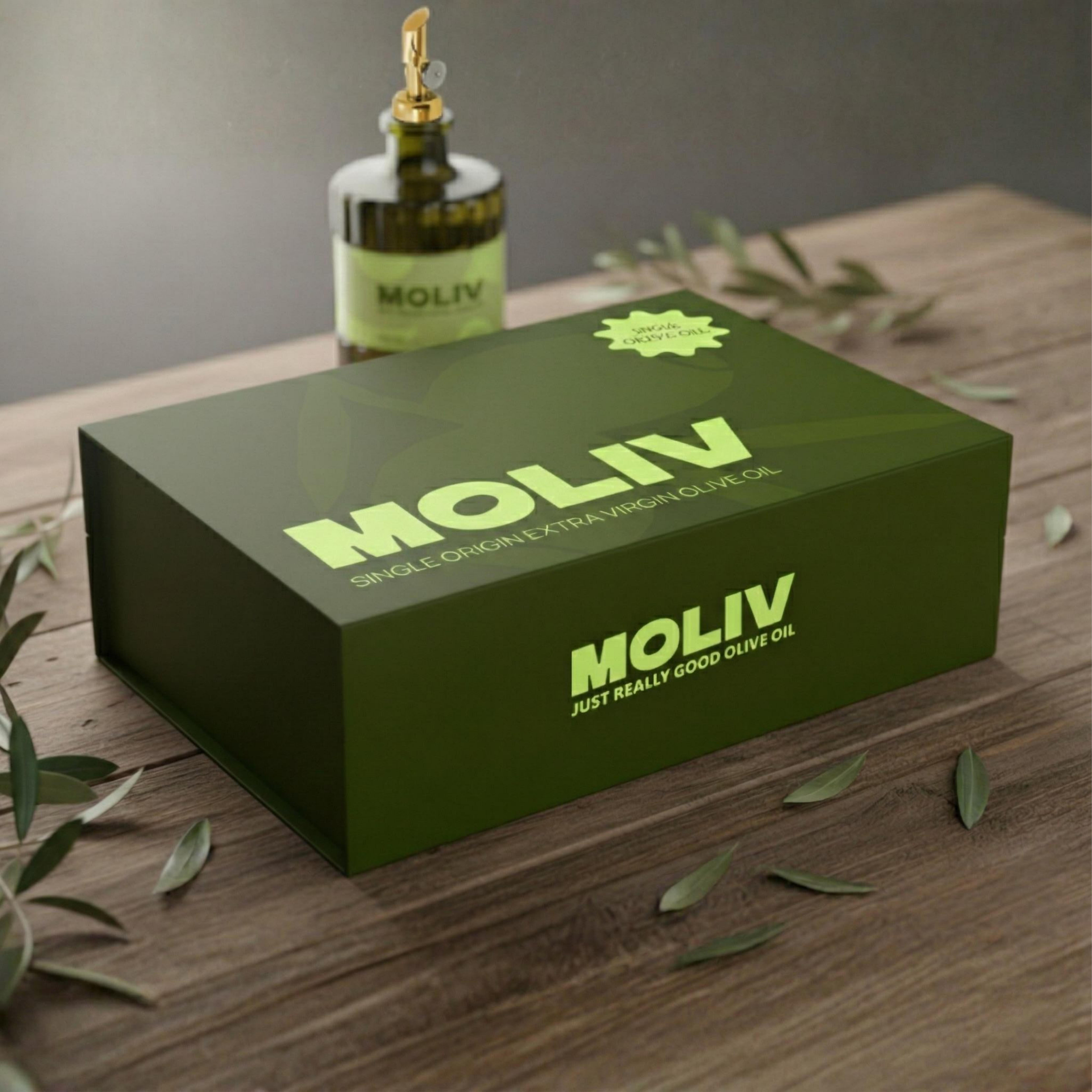 Moliv olive oil bottle
